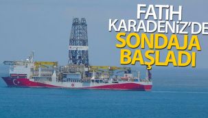 Fatih Sondaj Gemisi Karadeniz'de ilk sondajına başladı