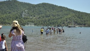 Kızkumu Plajı pandemiye rağmen rekor ziyaretçi ağırlıyor