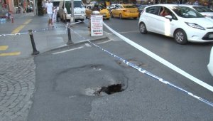 Beşiktaş'ta yol çöktü