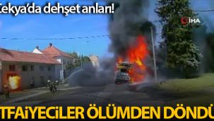 Çekya'da itfaiyeciler ölümden döndü