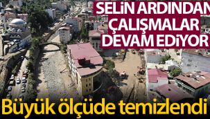 Dereli caddeleri selin üzerinden geçen 4 günün ardından büyük ölçüde temizlendi