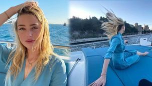 İstanbul'a hayran kalan Amber Heard, Boğaz turunda!