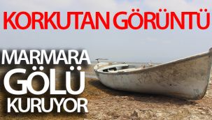 Korkutan görüntü, Marmara Gölü kuruyor