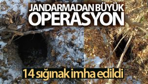 Tunceli'de 14 sığınak imha edildi